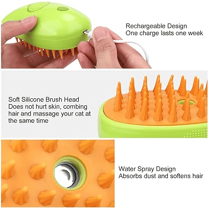 🐱Cat Steamy Brush-🐱3 In1 Spray Cat Brush